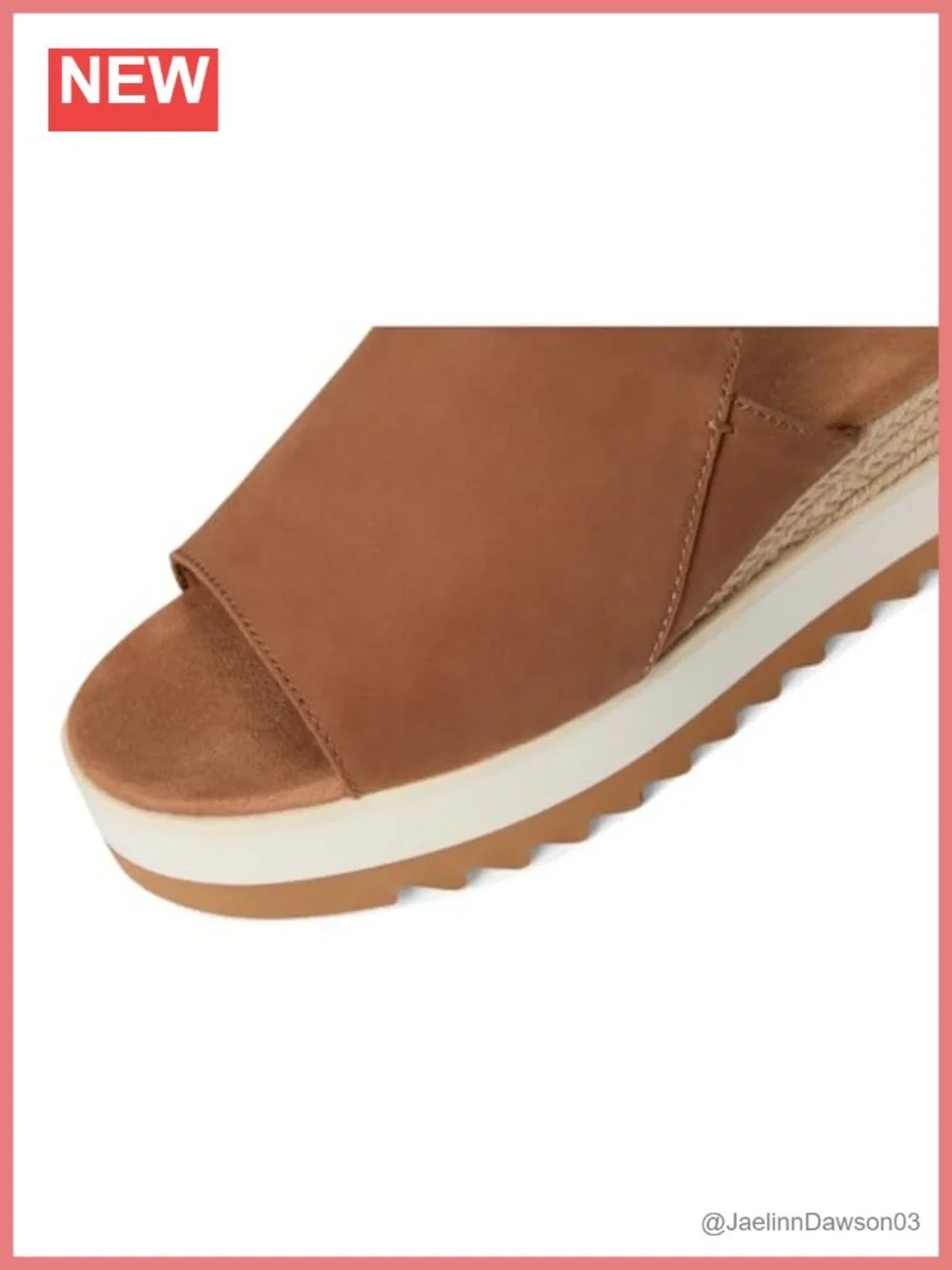 TOMS Diana Mule Wedge Sandals Size 8 Brown